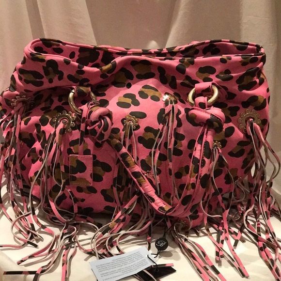 BLUMARINE leopard bag with fringe - Picture 2 of 3